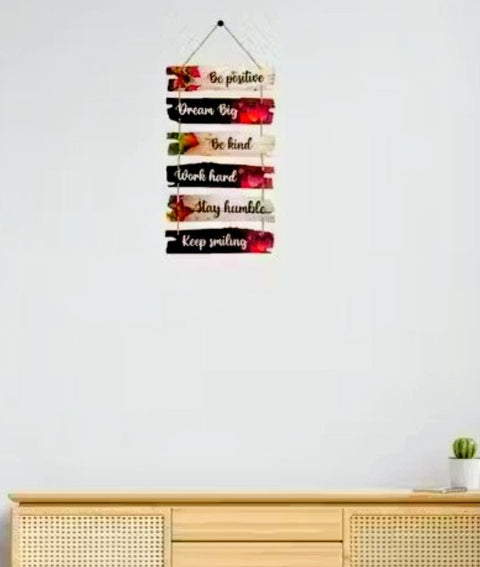 Be Positive Decorative Wall Hanging Wood Art Decoration Item|Motivational Quotes
